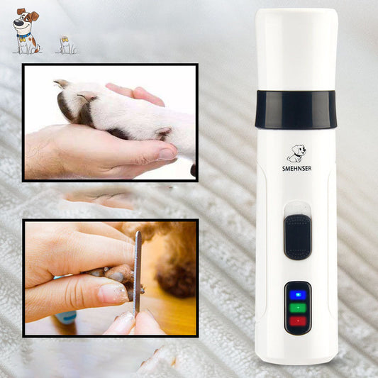 Electric Pet Nail Polisher – USB Rechargeable Nail Clippers for Cats & Dogs