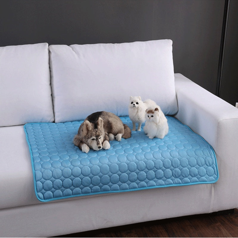 Ice Silk Cooling Pad for Pets; Summer Cooling Pad for Cats and Dogs; Pet Ice Silk Cooling Mat ; ool Comfort Pet Pad for Hot Summer Days