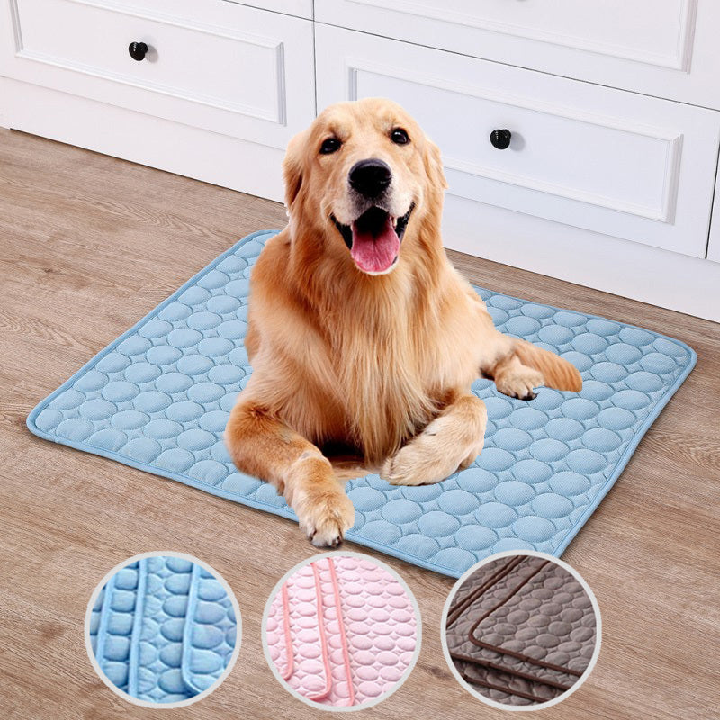 Ice Silk Cooling Pad for Pets; Summer Cooling Pad for Cats and Dogs; Pet Ice Silk Cooling Mat ; ool Comfort Pet Pad for Hot Summer Days