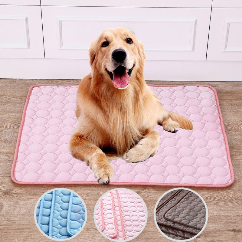 Ice Silk Cooling Pad for Pets; Summer Cooling Pad for Cats and Dogs; Pet Ice Silk Cooling Mat ; ool Comfort Pet Pad for Hot Summer Days