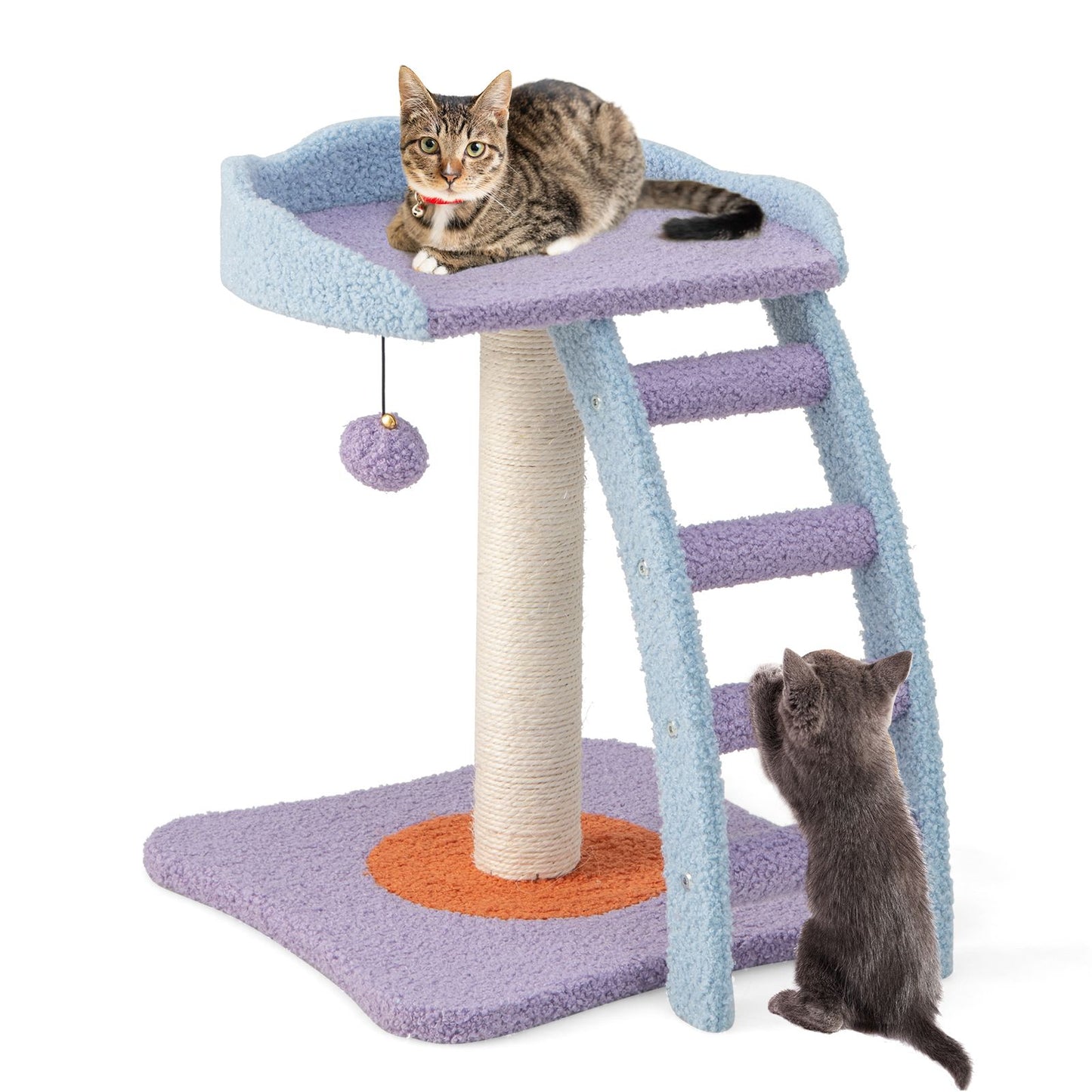 2-Tier Modern Cat Tree Tower for Indoor Cats