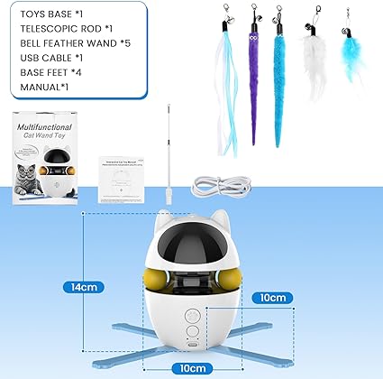 Interactive Cat Toy: 3-in-1 Automatic LED Laser Teaser