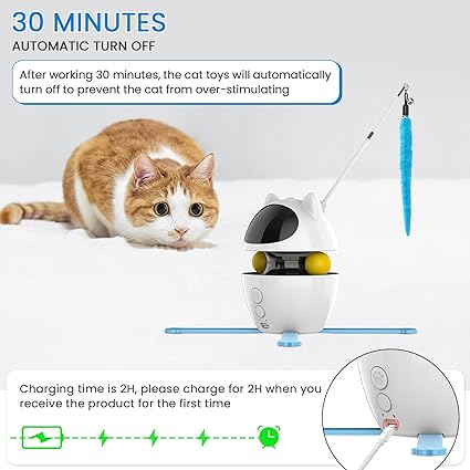 Interactive Cat Toy: 3-in-1 Automatic LED Laser Teaser