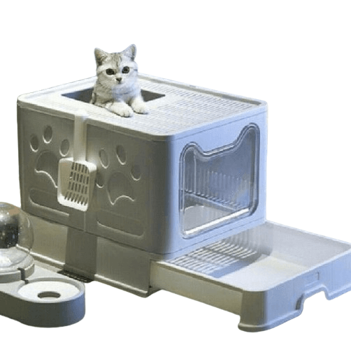 Clean Cat Litter Box with Large Drawer