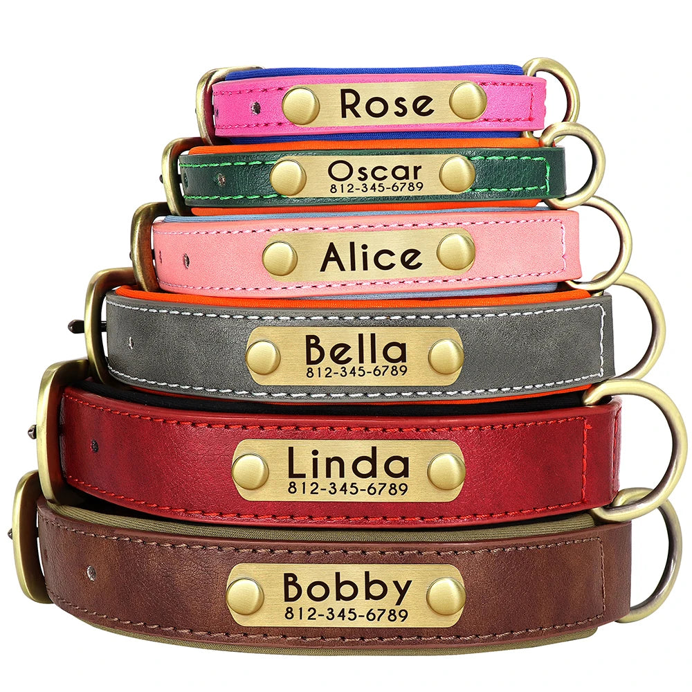 Customized Leather Dog Collar; Leather Dog Collar; Dog Collar