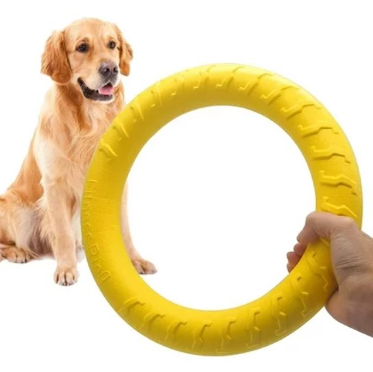 Indestructible Dog Ring Toy for Fetch and Chew