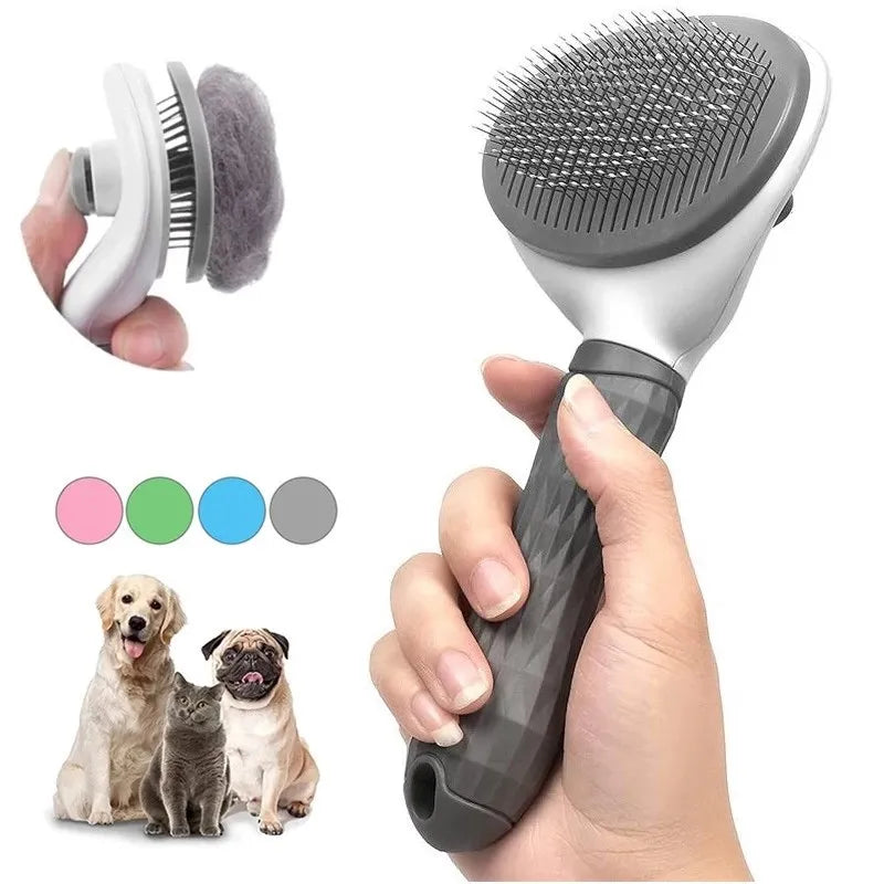 Self-Cleaning Pet Grooming Brush for Dogs & Cats; Dog Brush; Cat Comb; Pet Brush for Dogs & Cats; Grooming Comb