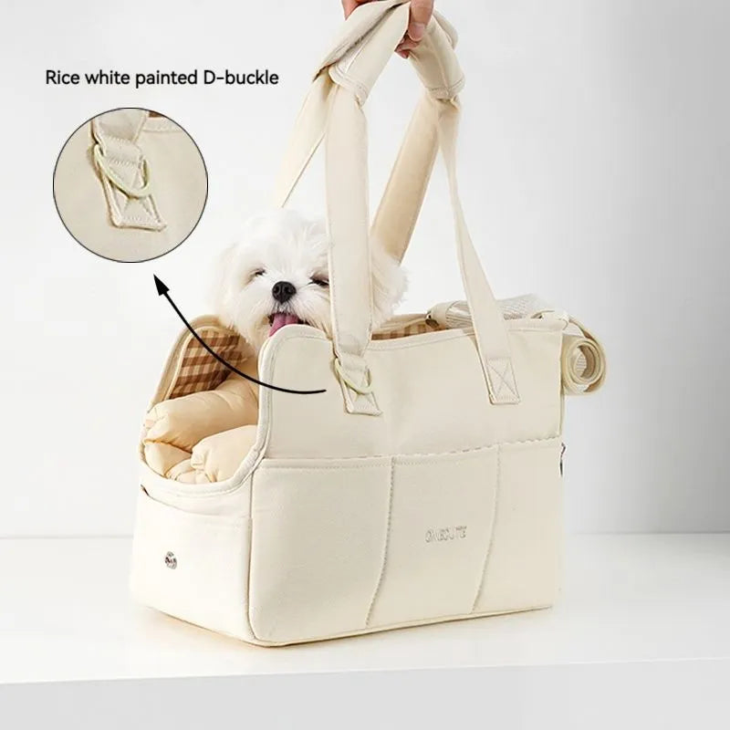 Portable Puppy Shoulder Bag for Small Dogs; Compact Dog Handbag Carrier for Puppies; Travel-Friendly Puppy Shoulder Bag for Small Breeds; Shoulder Bag for Small Dogs; Handbag Carrier for Puppies; Puppy Shoulder Bag for Small Breeds