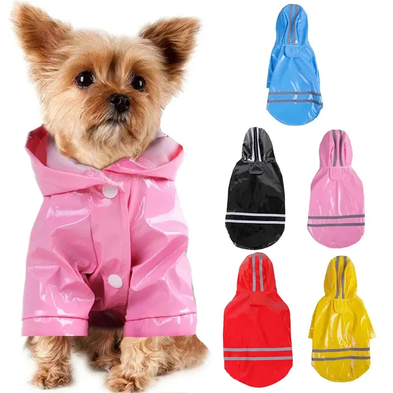 Reflective Waterproof Dog Raincoat – Snowproof Pet Coat for Small Dogs, Puppies, Cats