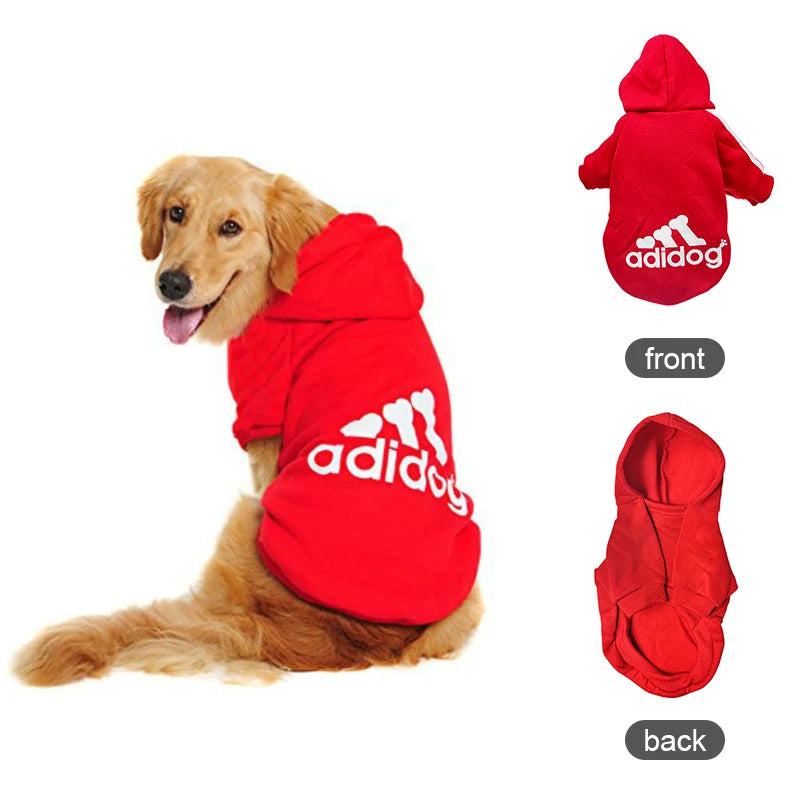 Adidog Dog Hoodies – Warm Autumn/Winter Jackets for Large Dogs & Puppies