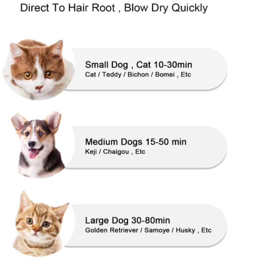 Pet Hair Dryer with Slicker Brush for Dogs and Cats