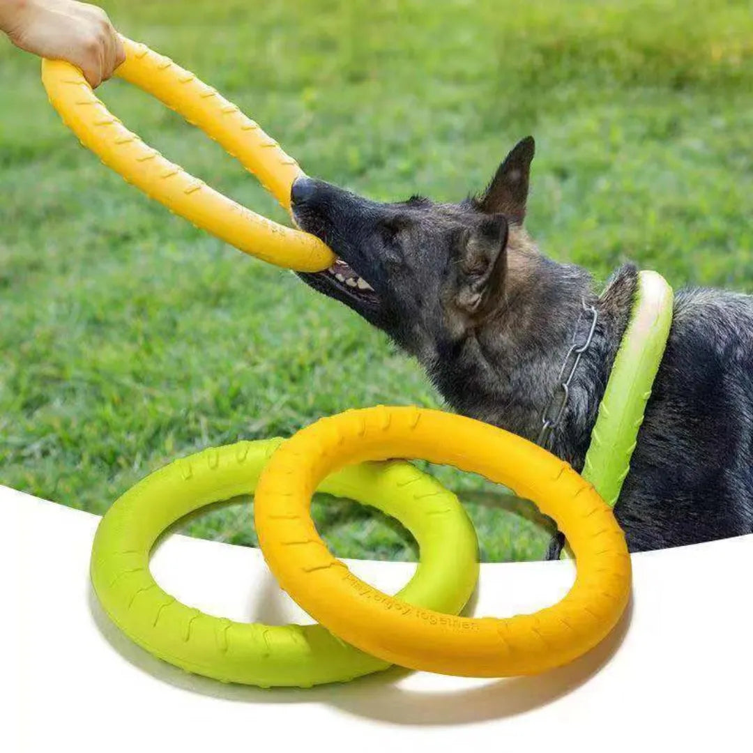 Indestructible Dog Ring Toy for Fetch and Chew