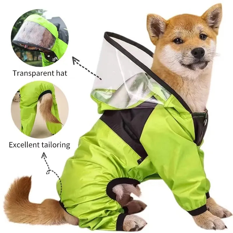 Waterproof Dog Raincoat: Pet Jumpsuit for Rainy Days