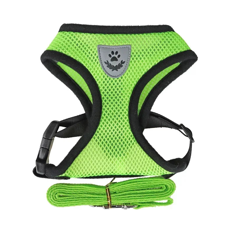 Reflective Pet Vest; Adjustable Reflective Pet Vest; Air Mesh Harness; Pet Harness with Reflective Strips; Reflective Air Mesh Pet Vest; Harness for Safety