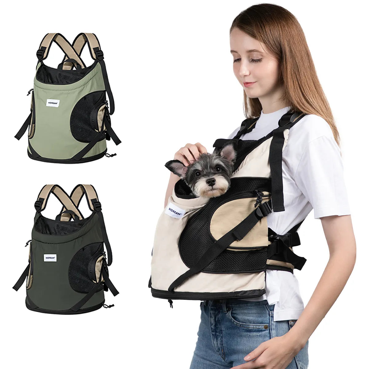 Breathable Puppy & Kitten Sling Bag – Portable Front Pet Carrier with Shoulder Strap