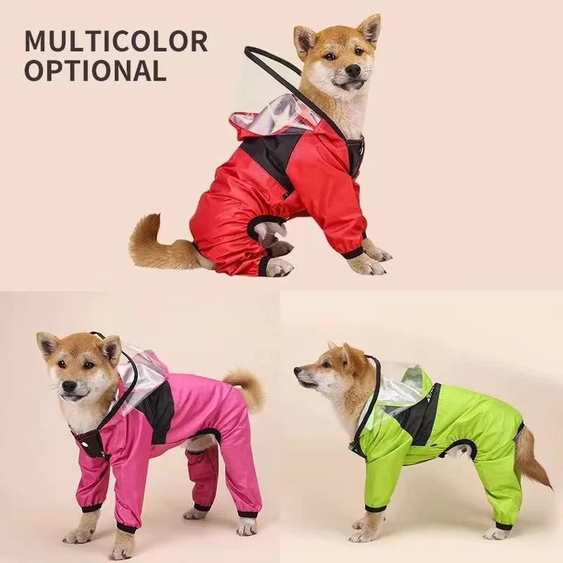 Waterproof Dog Raincoat: Pet Jumpsuit for Rainy Days