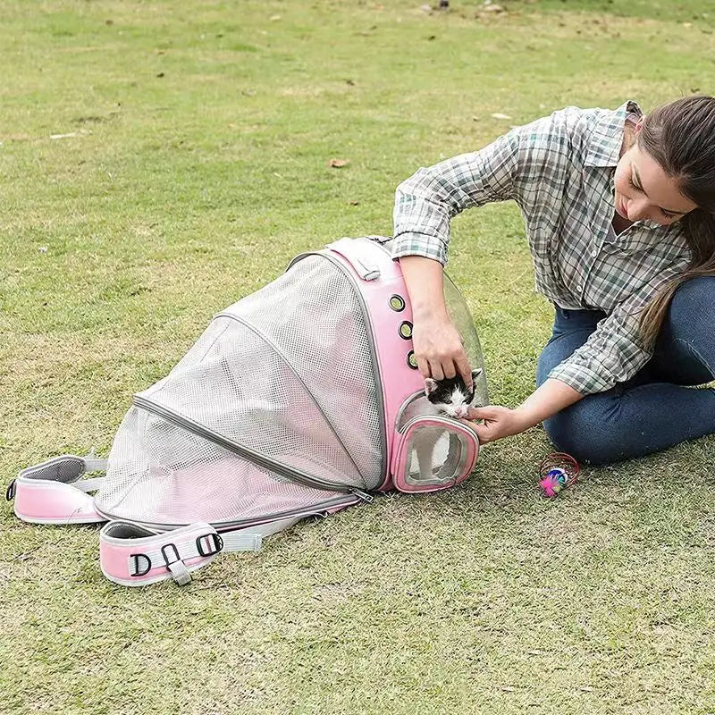 Large Transparent Pet Carrier Backpack