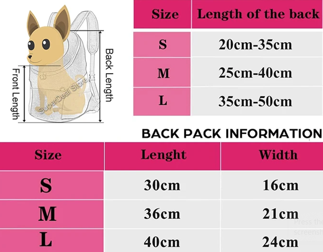 Double Shoulder Pet Dog Carrier Backpack